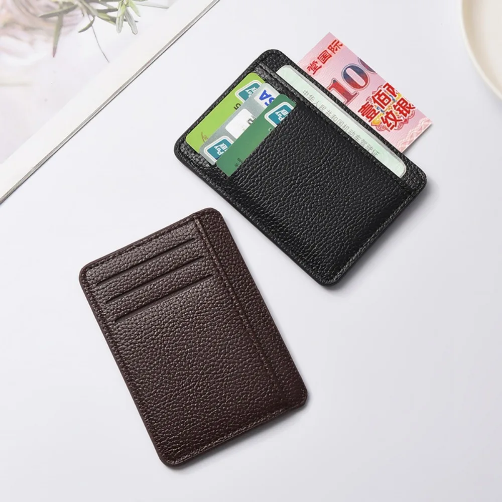 Portafogli da uomo sottili e minimalisti con tasca frontale Porta carte di credito con blocco RFID Portafogli portatili in pelle