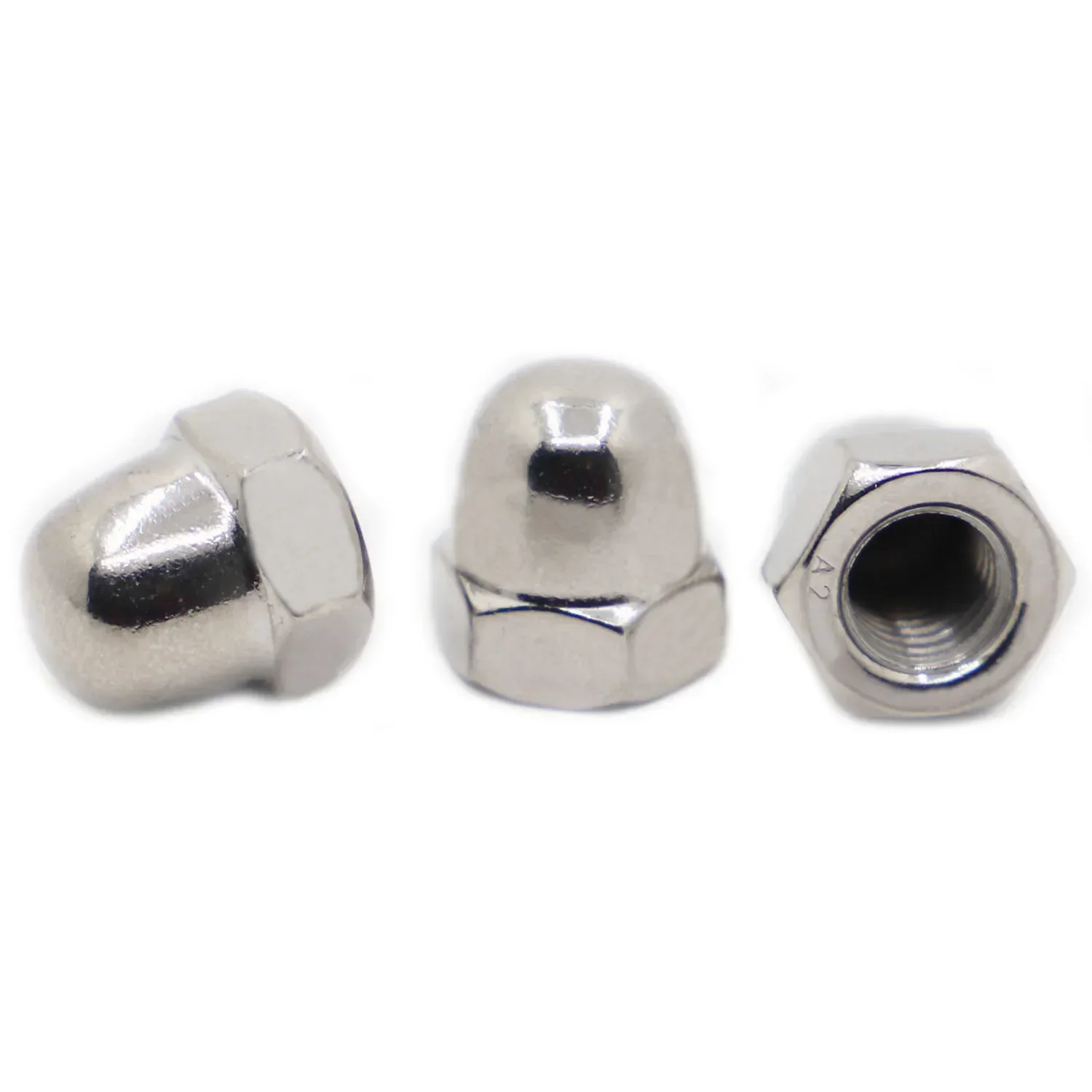 Tuercas abovedadas de tuerca ciega hexagonal de acero inoxidable DIN1587 304 para decrotive M3 M4 M5 M6 M8 M10 M12 M14 M16