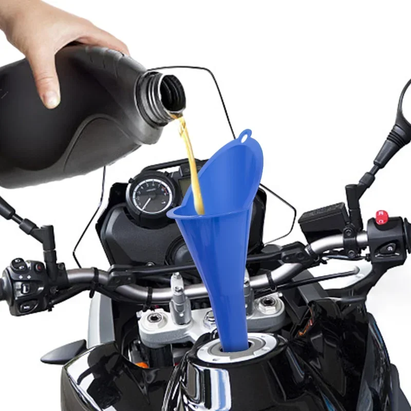 Entonnoir à tige longue pour voiture, outils de remplissage d'huile et de carburant, entonnoir d'huile en plastique anti-éclaboussures, outils de ravitaillement de moto, accessoires automobiles