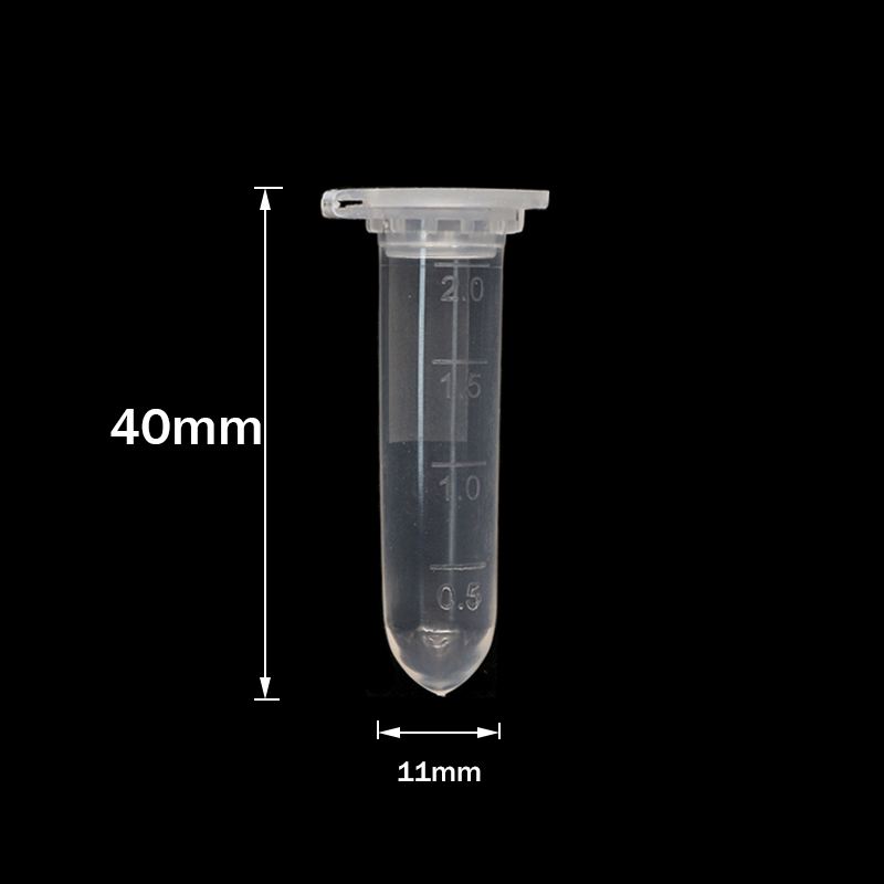 50 Pçs/set de 2ML Equipamento de Experimento Científico Tubo de Centrífuga Recipiente de Armazenamento de Amostra de Plástico Transparente com Graduação