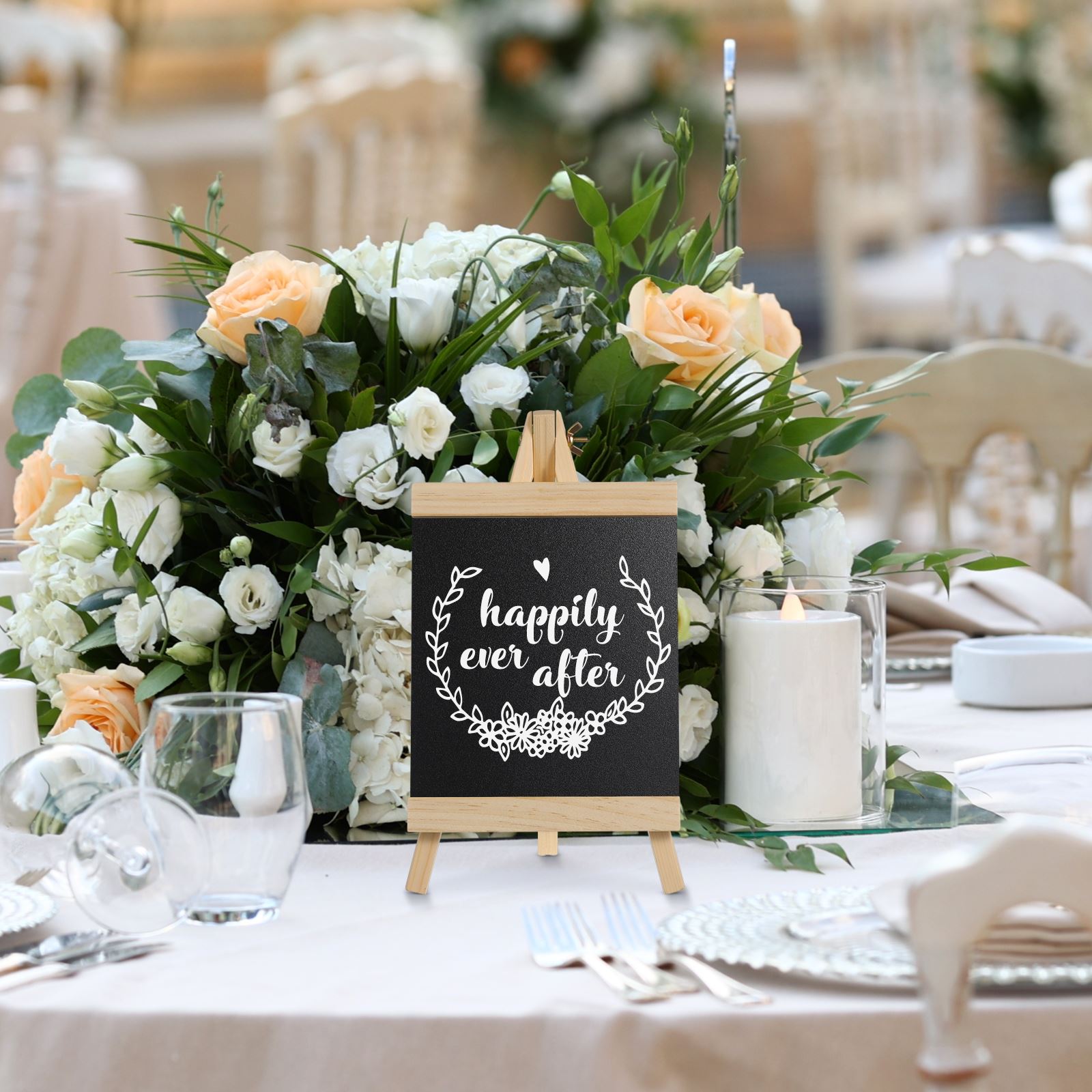 Blackboard Sign Board standing Wooden Blackboard Wedding Message Sign Tabletop Chalk Boards For Wedding Menu standing Frame