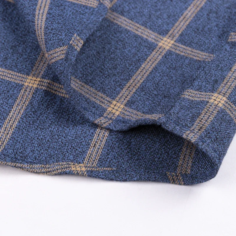 Camisa a cuadros de algodón puro para hombre, camisa informal de manga larga de corte Regular para hombre, camisa de gran tamaño, blusa masculina de ocio de otoño, nueva talla grande