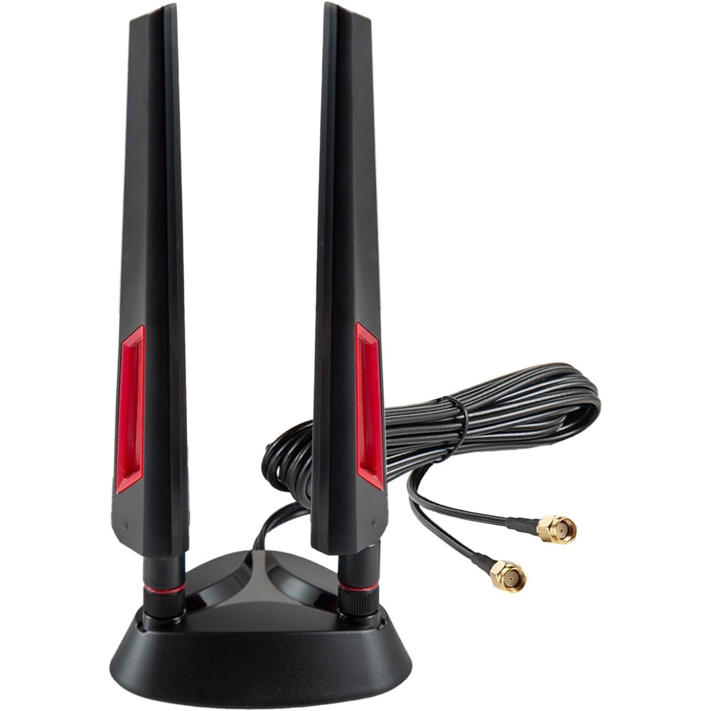 Antena wi-fi com base magnética forte, 2.4ghz, 5ghz, para roteador, pc, computador desktop, pci-e, wi-fi, 6e, cartão, wi-fi, placa-mãe para jogos