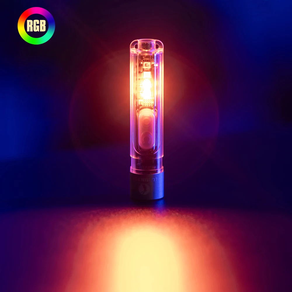 EDC LED Lantern PC Material Keychain Outdoor Camping Flashlight USB C Rechargeable Lamp UV RGB Lighting Magnetic Tail Work Torch