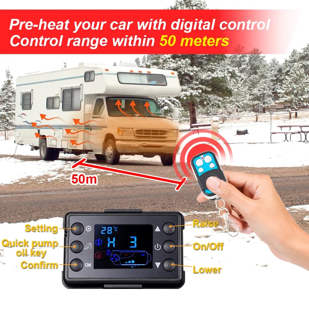 12V Universal Car Air Diesel Heater LCD Switch Control Wire Harness Controller Board Motherboard