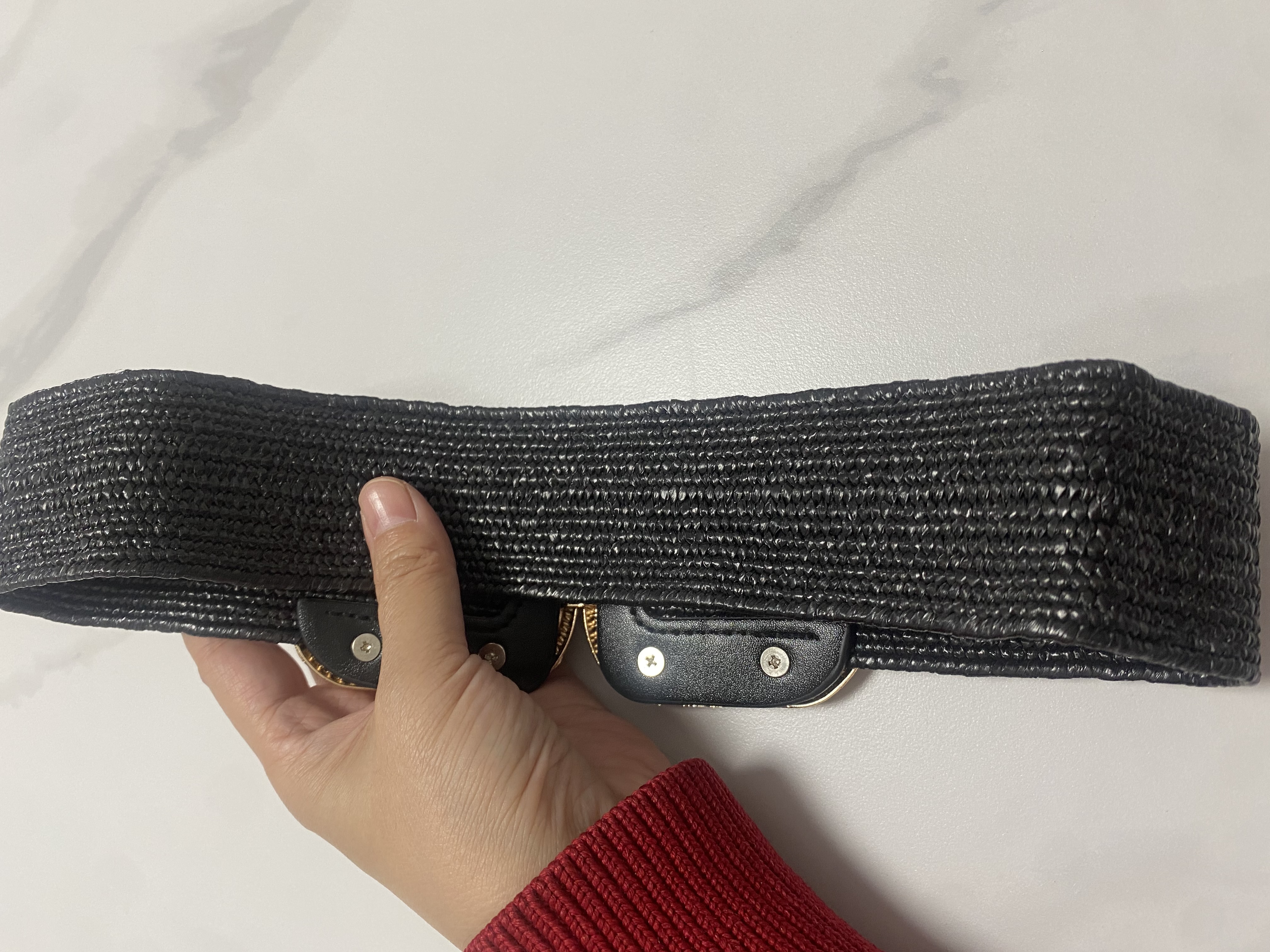 Espartilho de malha elástica feminino, feminino, cós com casaco, decoração de vestido, cinto largo, J234, moda