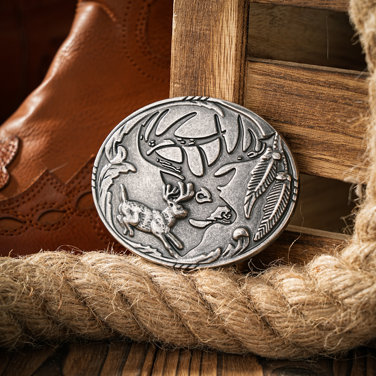 Boucle de plaque de style occidental, boucle en métal, une boucle de ceinture