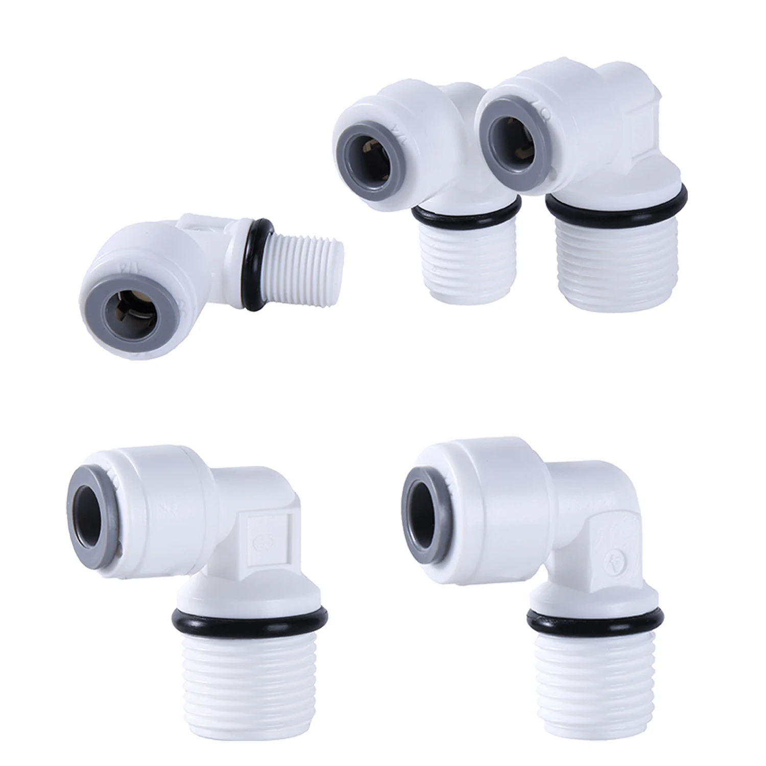 10Pcs Elbow RO Water Fitting 90 Degree Male Female Thread 1/4 3/8 POM Hose Aquarium Quick Fitting Filter Reverse Osmosis Parts