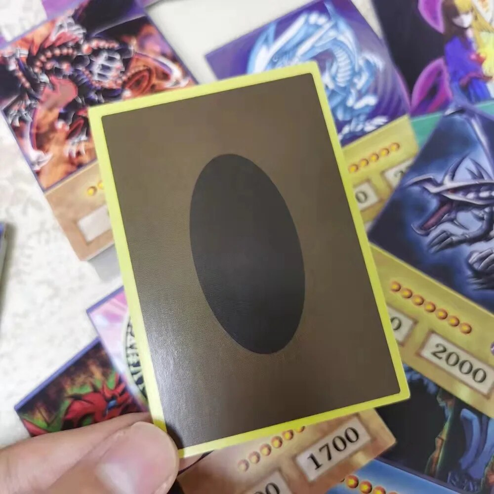 Yu-Gi-Oh การ์ดอนิเมะดวงตาสีฟ้าเข้ม exodia Obelisk slifer RA Yugioh DM 100ชิ้นการ์ด DIY สำหรับเด็กของขวัญคริสต์มาส
