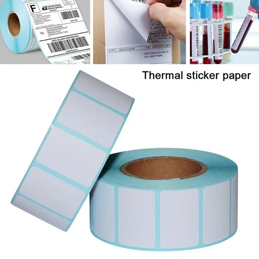 1000Pcs/Roll 30x20mm Self-adhesive Thermal Label Barcodes Sticker Printing Paper for Paperang Printer Small POS