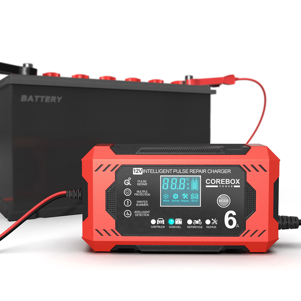 12v6a Slimme Batterijlader Agm Start Stop Batterij Europese Regulatie Full-Stop Omgekeerde Bescherming Lood-Zuur Lader