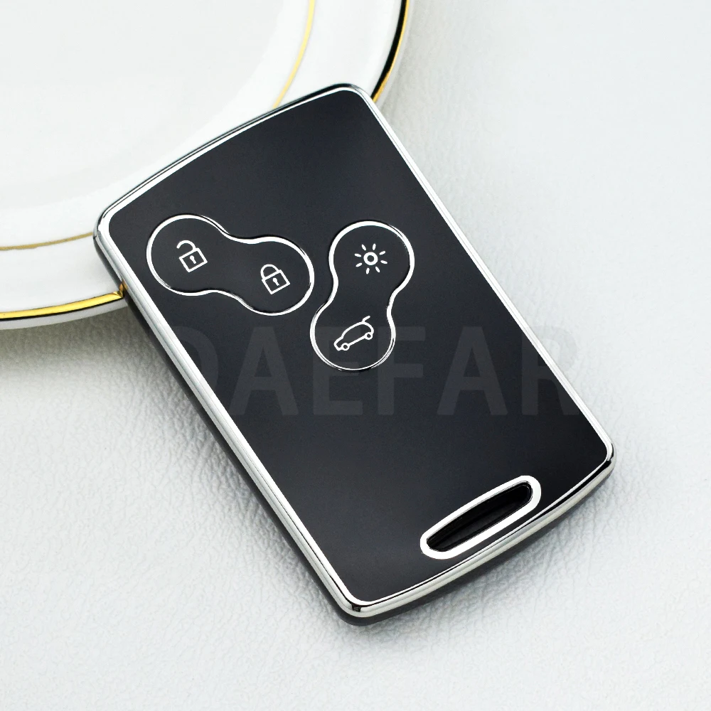 For Renault Megane 2 3 Clio Scenic Duster Kaptur Captur Logan Laguna Zoe Koleos Danilo Nema Fluence TPU Car Key Case Cover Shell