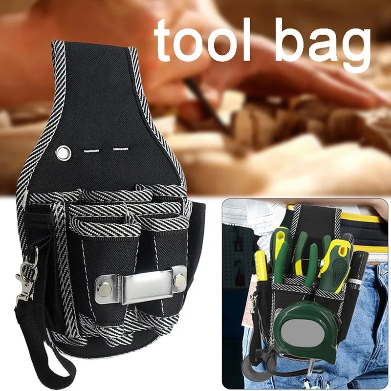 Bolsa de herramientas multifuncional, cinturón de herramientas de tela de nailon, Kit de destornillador, soporte, bolsa de herramientas, bolsa de bolsillo, estuche de bolsillo para cintura de electricista