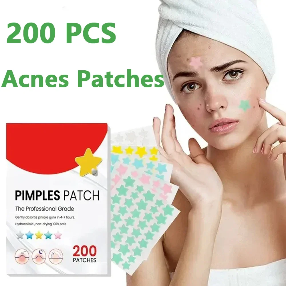 200 pçs acne espinha remendo adesivos tratamento à prova dwaterproof água mancha removedor de manchas máscara facial ferramenta de cuidados com a pele para espinhas escondidas