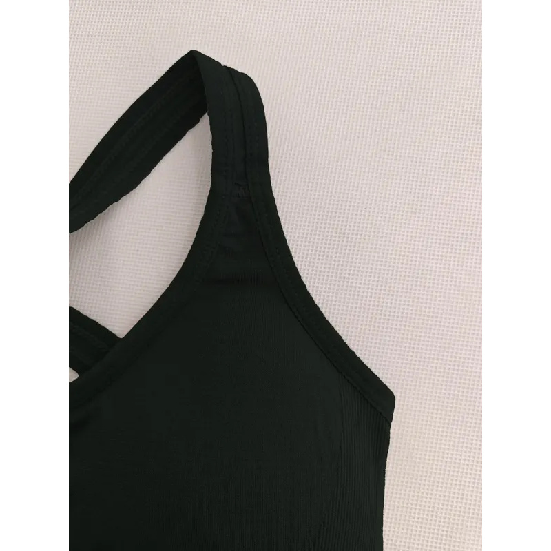 Sutiã esportivo sem costura confortável e respirável push up para ioga @ W4