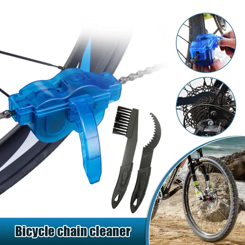 ทําความสะอาดโซ่ทําความสะอาดจักรยาน 3D แปรงโซ่ล้างชุดเครื่องมือ MTB จักรยานป้องกันน้ํามันจักรยานสําหรับอุปกรณ์ขี่จักรยานภูเขา