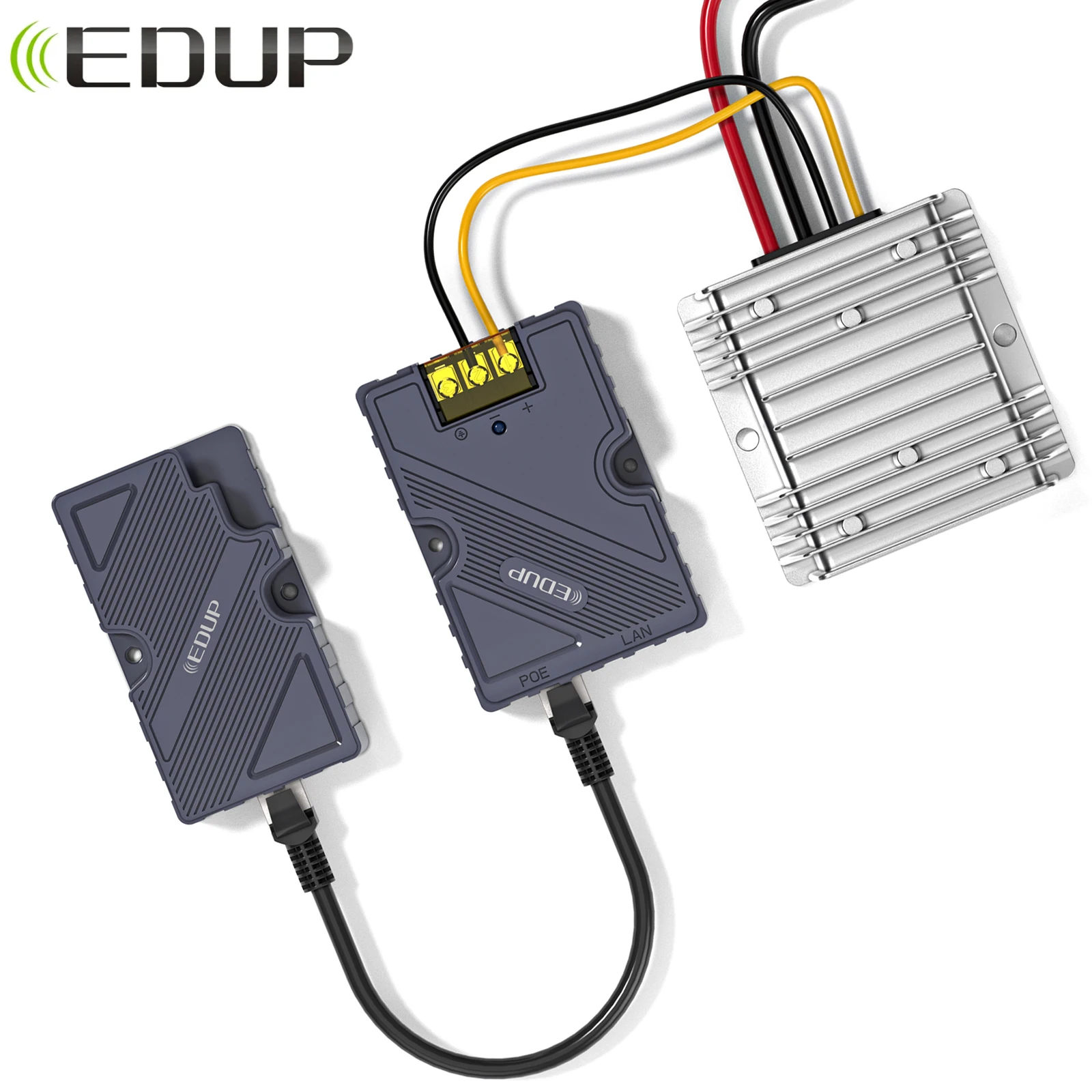 EDUP 150 W Starlink GigE PoE-Injektor DC-Aufwärtswandler 12 V auf 48 V für StarLink Dish V2 Internet-Kit zu Router PC Outdoor RV