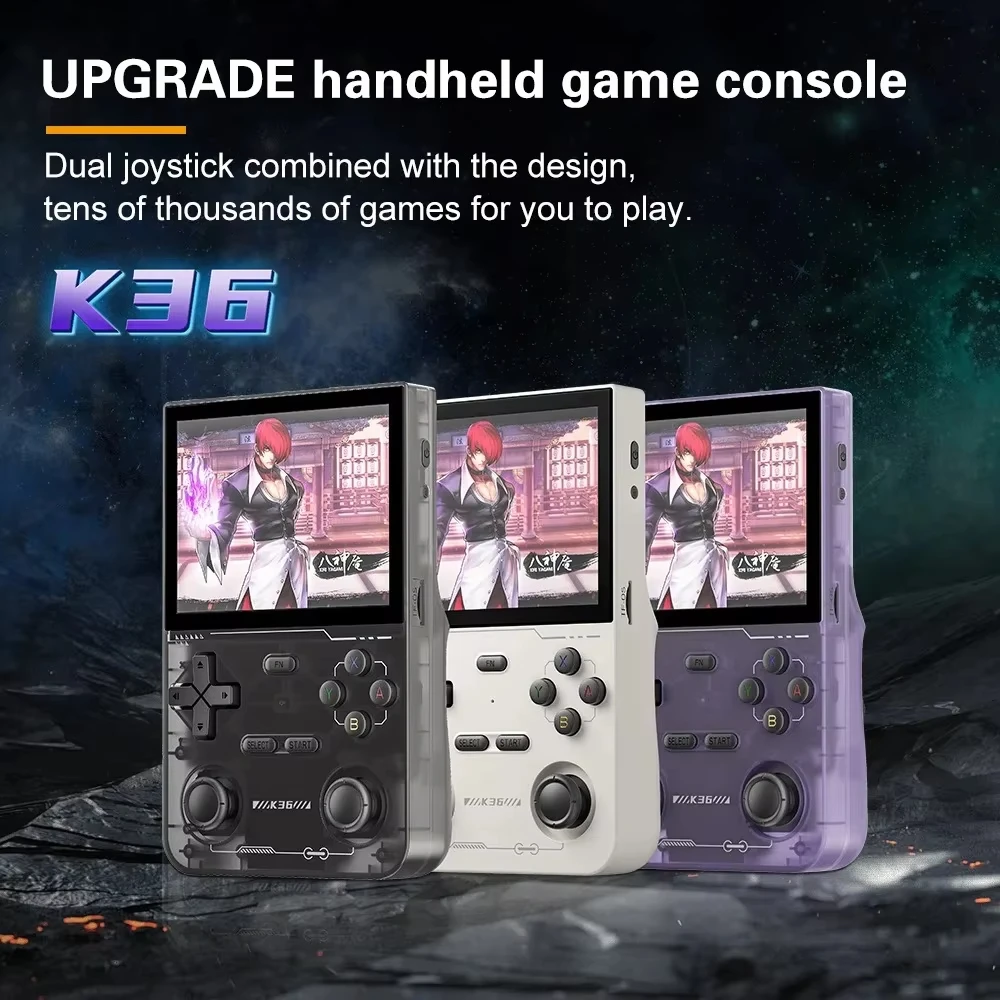 Open Source K36 Retro Handheld draagbare videogameconsole R36S voor PS1/PSP/DC/N64/SS 3,5 inch IPS-scherm Voorkeursgeschenk