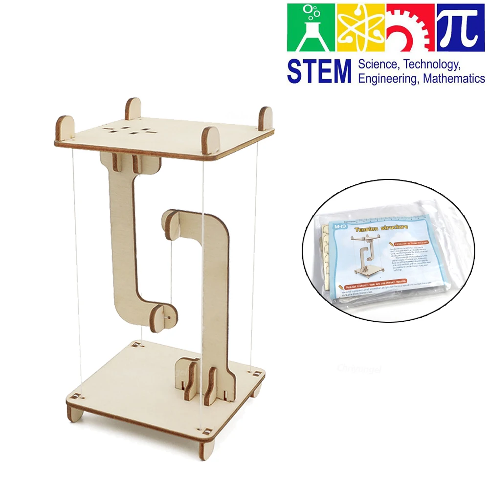 STEM Toys FAI DA TE Anti-Gravità Tensegrità Struttura Tavolo Galleggiante In Legno Scienza Fisica Modello di Costruzione Regalo Educativo per I Bambini