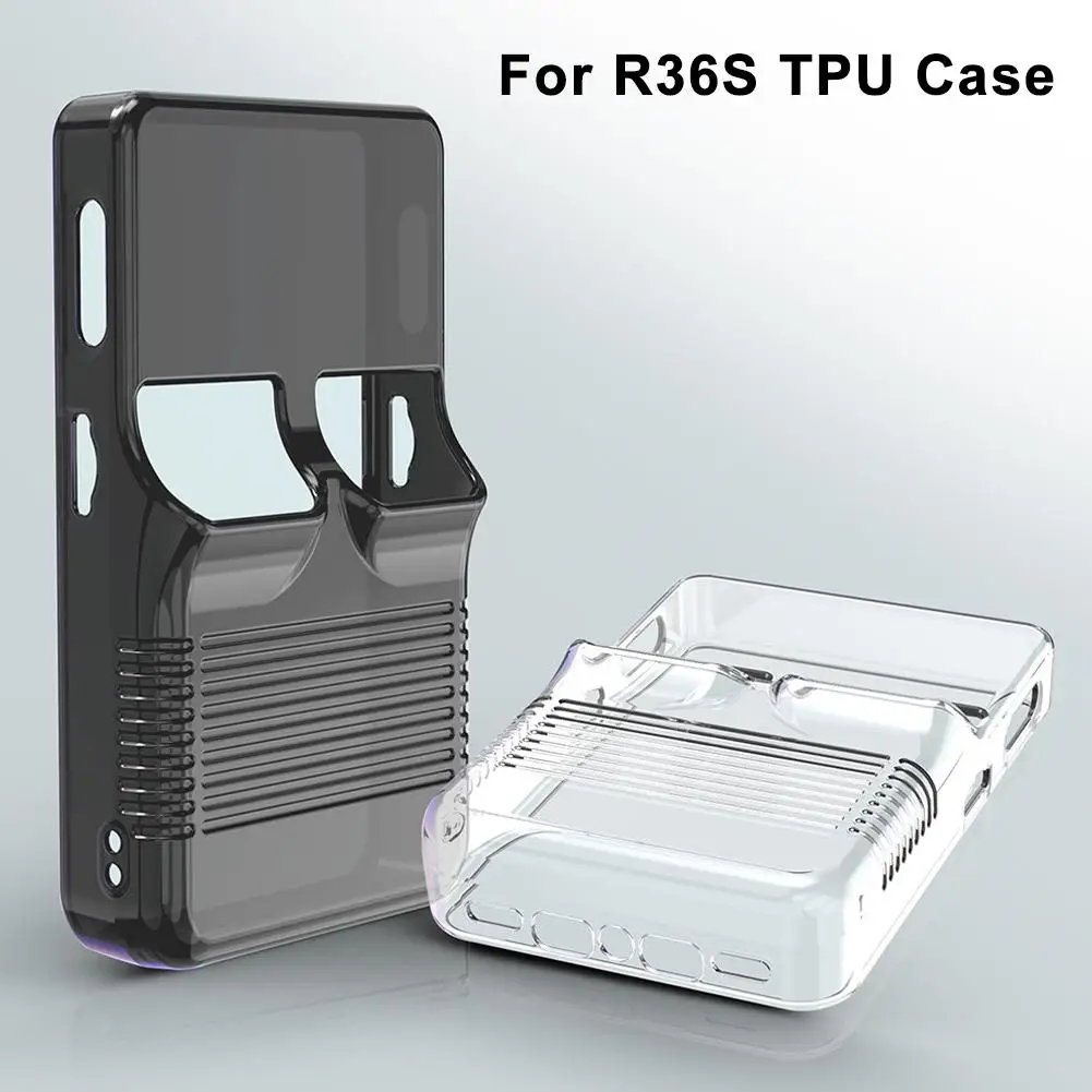 TPU Protective Case For R36S Handheld Game Console Accessories Transparent Anti Fall Waterproof Protective Shell For R36S Cover