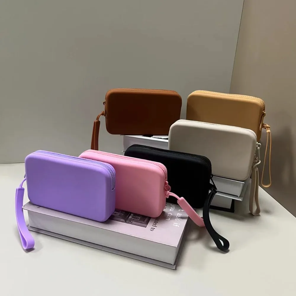 Silikon Rechteckige Brieftasche Platzsparende Lagerung Tasche Multifunktions Tragen Handtaschen Mobile Männer Frauen Münze Geld Taschen