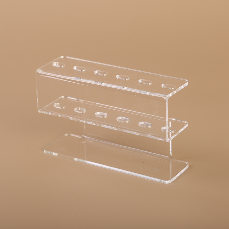 Acrylic Eyelash Tweezer Storage Holder Set of 6 Durable Makeup Tools with Convenient Stand Shelf for Eyelash Extensions