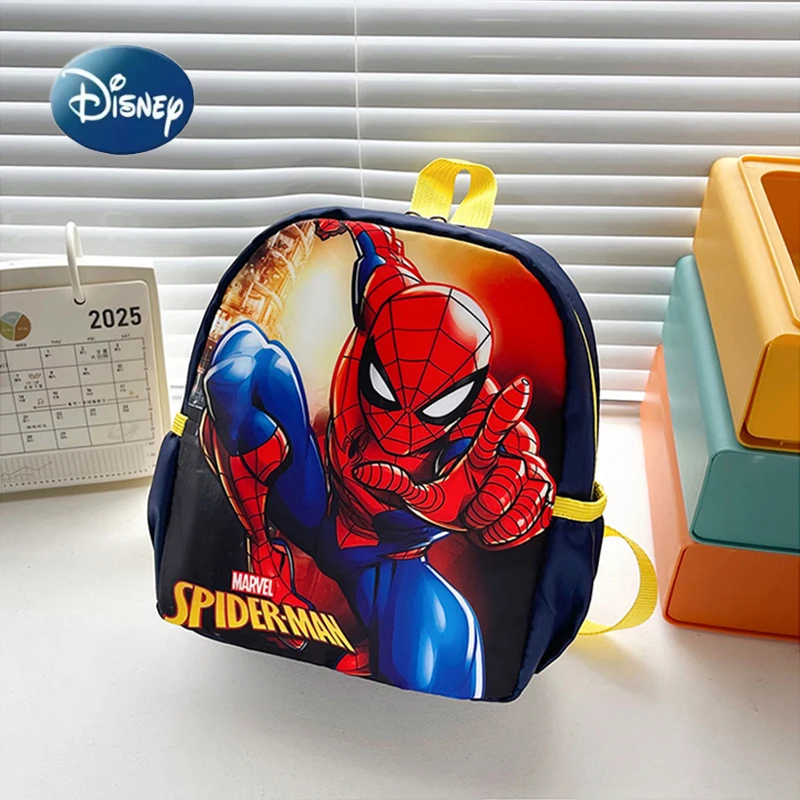 Disney marvel mochila homem aranha crianças sacos dos desenhos animados saco de escola do jardim de infância para meninos presente