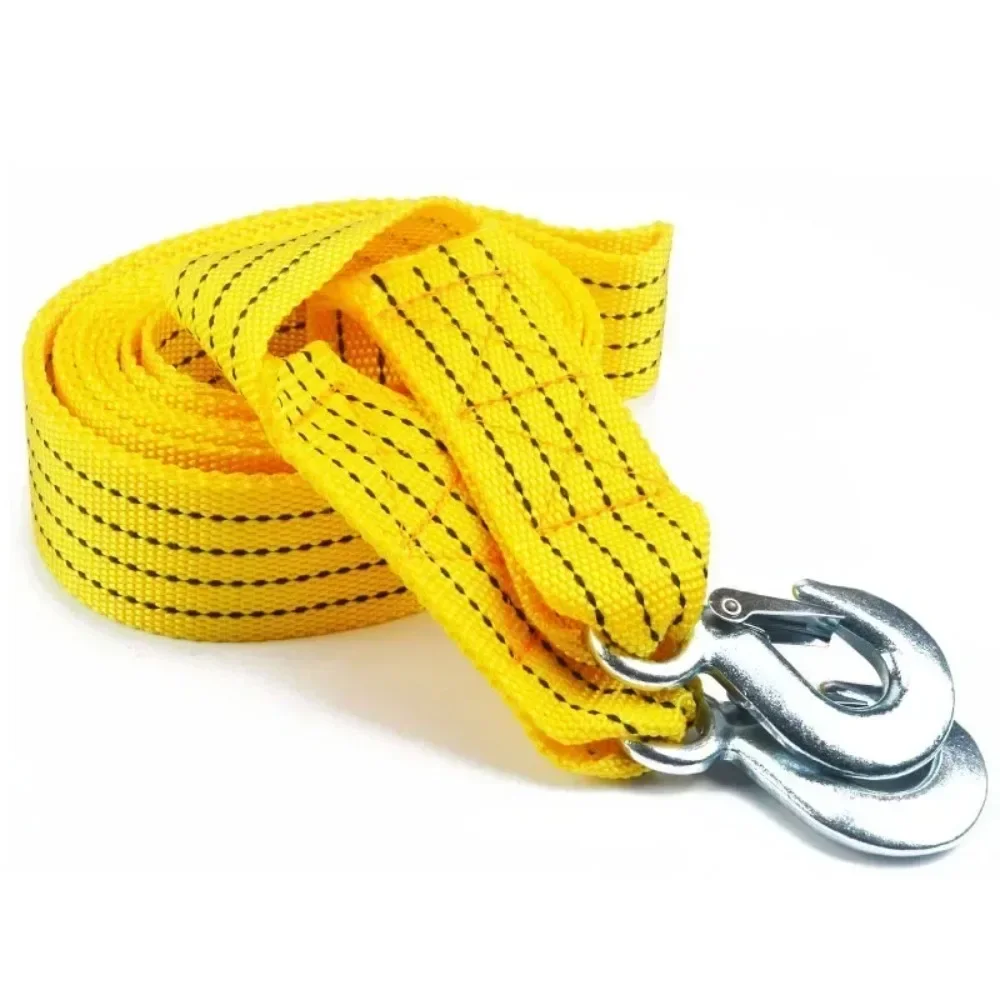 1pc 4M Cavo di traino per auto Heavy Duty 5 Ton Corda per rimorchio Traino Tirare la corda Gancio per cinghia Van Road Recovery Accessori per auto