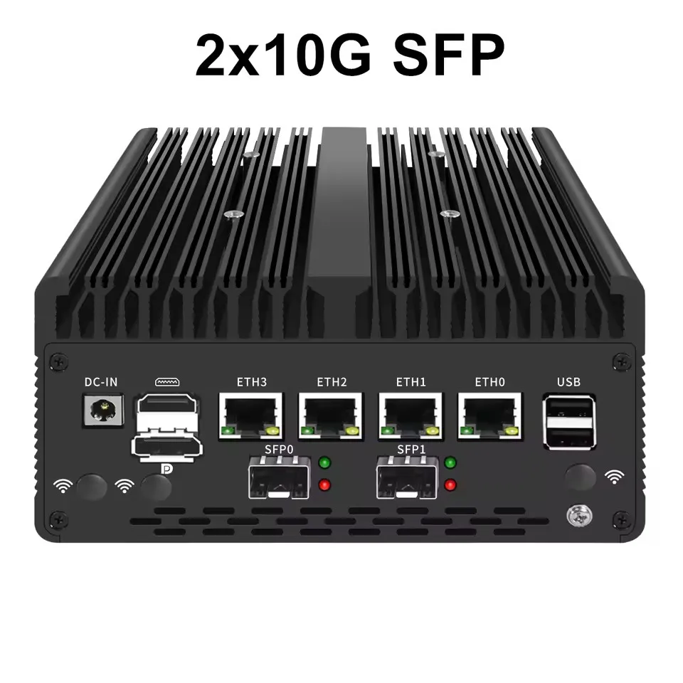 Topton New Intel i7 13620H 8505 Firewall Mini PC 4*/2*10G SFP+ 4xi226-V 2.5G 2*DDR5 NVMe Industrial Computer Home Server Proxmox