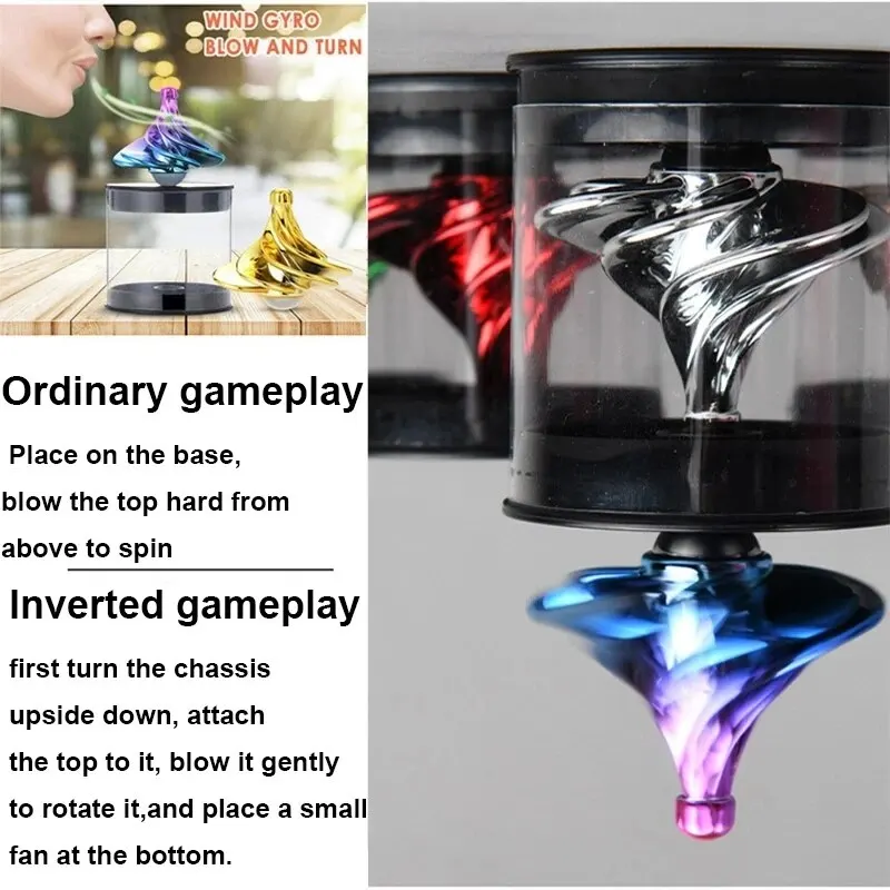โต๊ะลม BlowingToy หมุนกระเป๋าของเล่น Fidget Kinetic Spinner ผู้ใหญ่ความเครียดบรรเทาของเล่นเด็กวันเกิด Xmas ของขวัญ