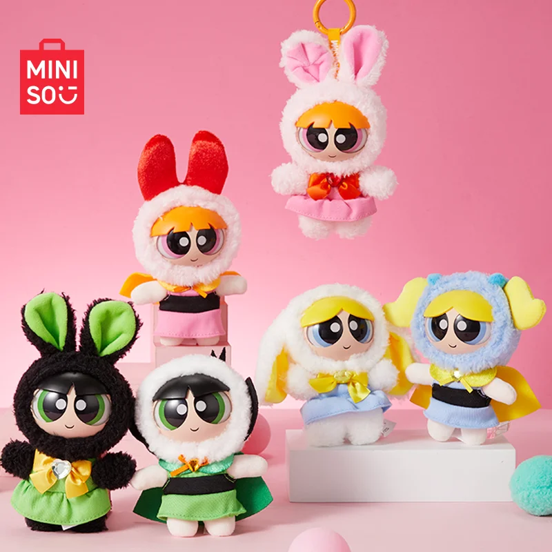 New Genuine MINISO The Powerpuff Girls Blind Box Toy Pendant Doll Anime Cartoon Peripheral Desktop Decor Kids Birthday Gift