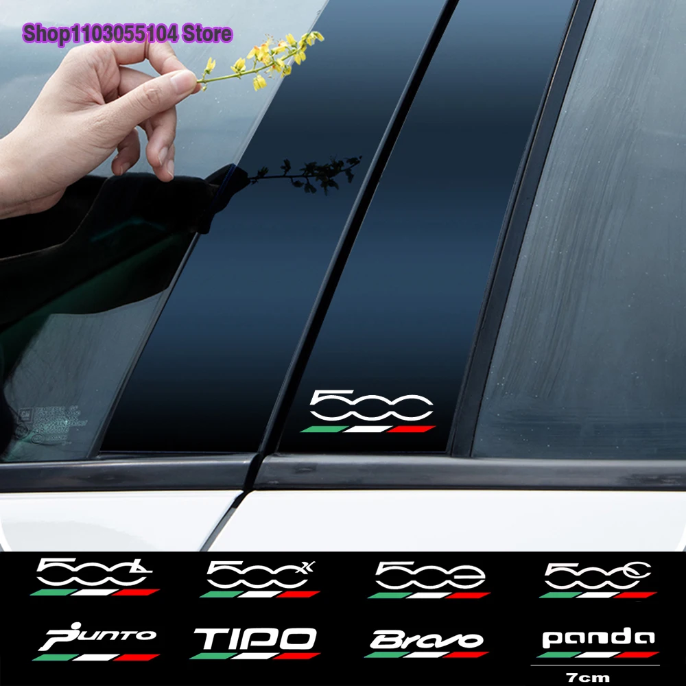 Pegatina para ventanas de coche, accesorio para Fiat 500, 500x, 500l, 500C, 500E, punto tipo panda bravo, 4 piezas