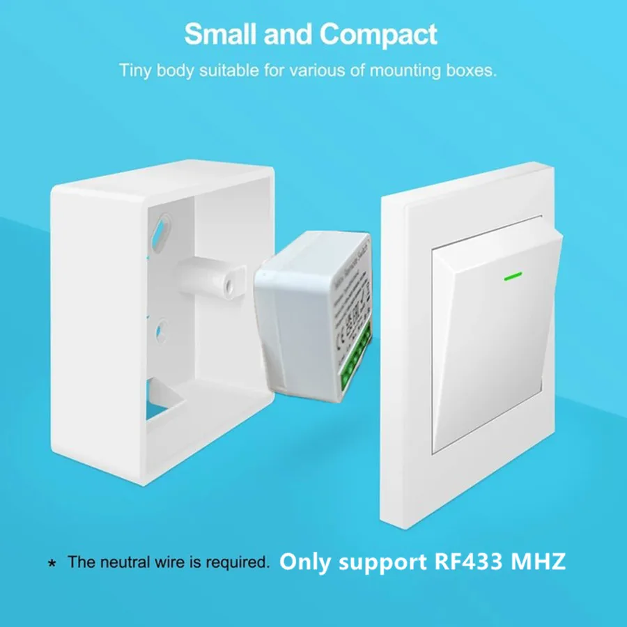 Interruptor inteligente inalámbrico de luz, 433Mhz, RF 86, Panel de pared con Control remoto, Mini receptor de relé, lámpara de luz Led para el hogar, ventilador