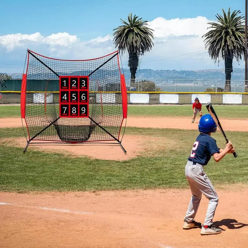 Pitching-Netz mit Schlagzone, Softball-Zubehör zum Üben von Baseball und Softball, Schlaghilfe, Pitching Strike Zone, Zielnetz