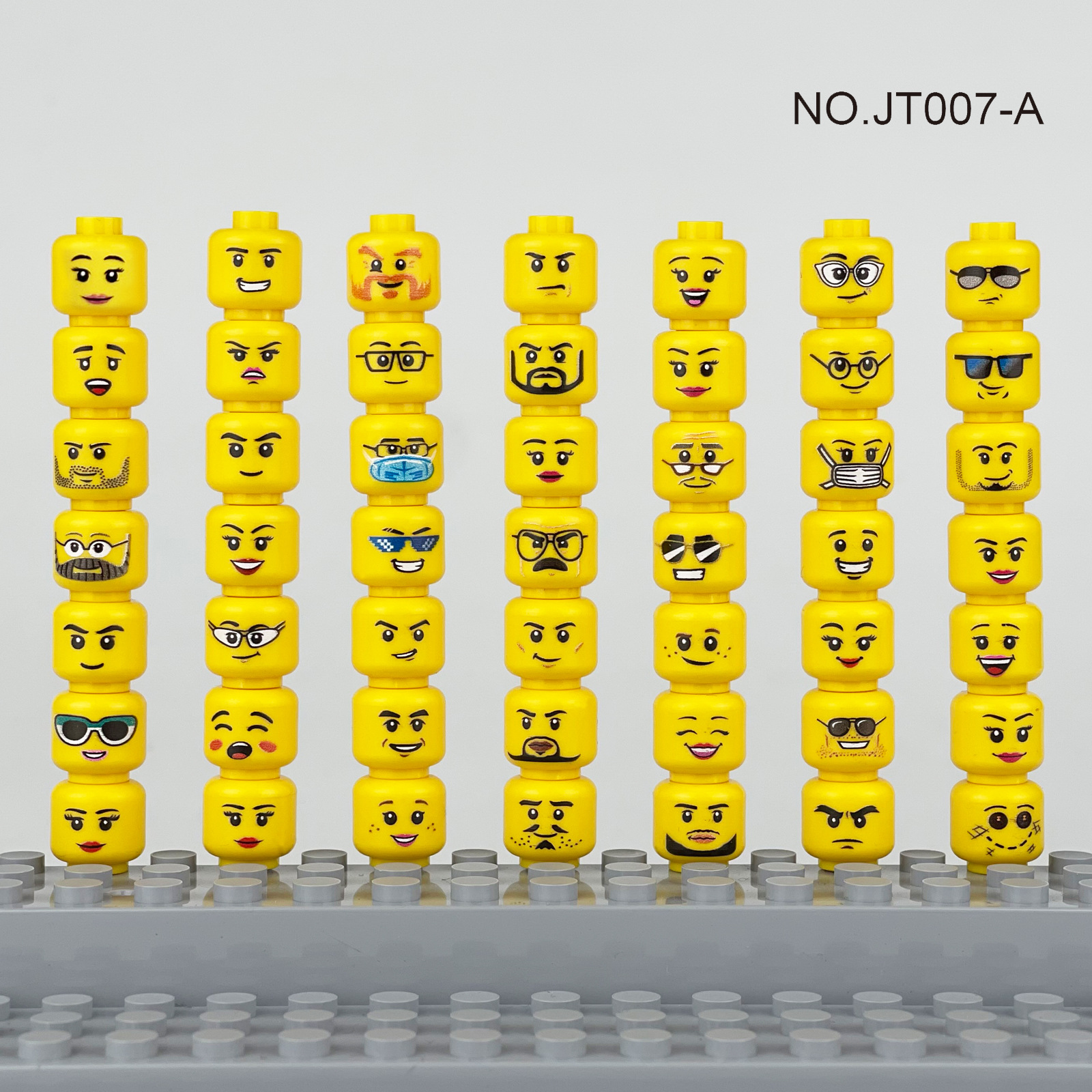 Hot 56 pcs/lot Mini Figure tête créative visages rire cri mignon Expression faciale briques blocs de construction modèle enfants jouets cadeaux