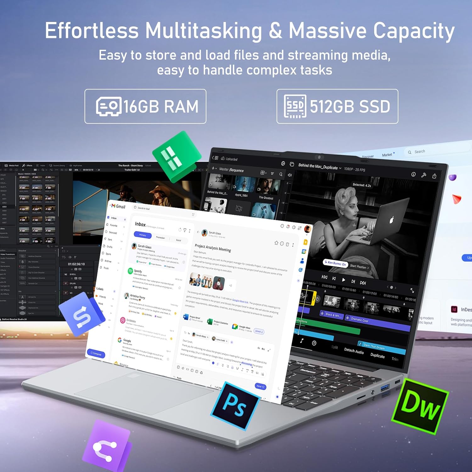 Xiaman 15,6 Zoll Intel Notebook PC Gamer Ultra Slim Laptop Intel Celeron N4000 16 GB RAM 1 TB 2 TB SSD Computer PC Windows 11 Pro