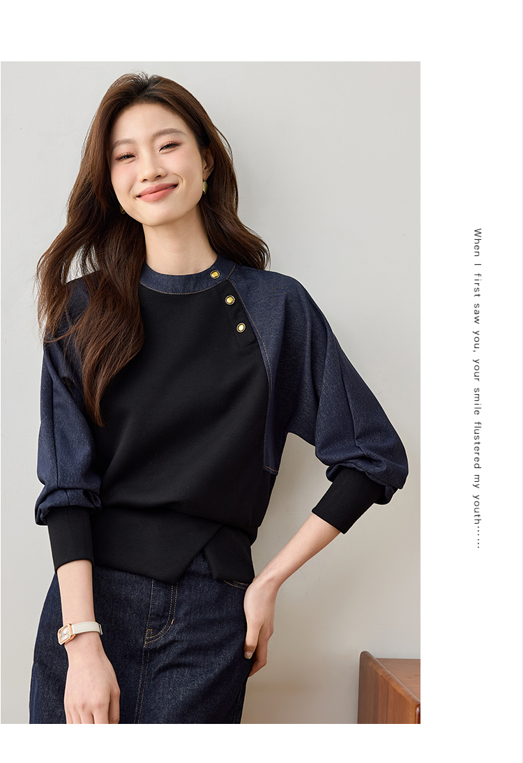 women sweatshirts spring new denim tops