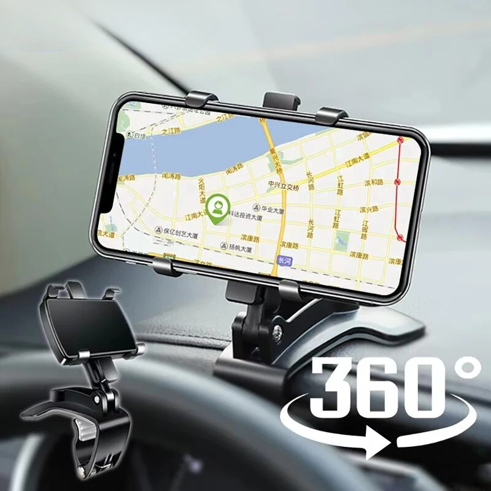Support de téléphone universel pour tableau de bord de voiture 360 °   Support de voiture pour Smartphone rotatif, pour iPhone,