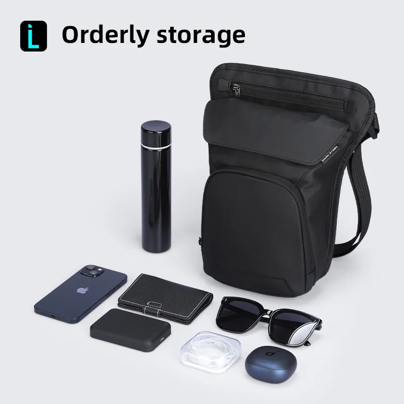 MARK RYDEN   Pouch Waist Pack Motorcycle Bag  Men Drop Leg Bags  Ride