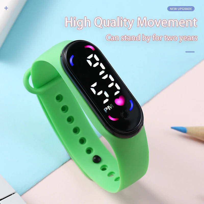 Orologi da donna impermeabili alla moda per bambini Ragazze Touch LED Sport Bracciale digitale Orologio elettronico per bambini Ragazzi Giocattoli Regalo