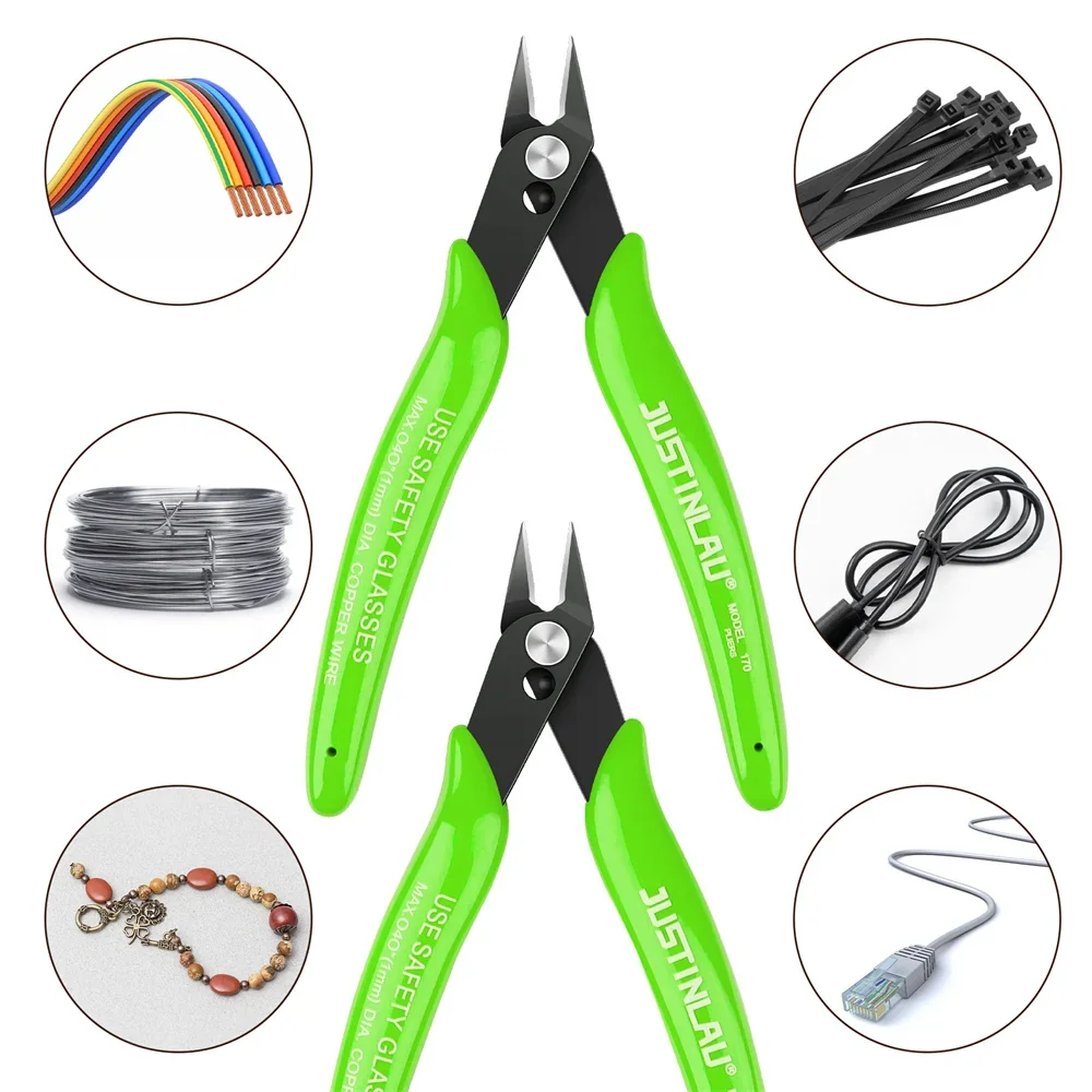 Universal คีมเครื่องมืออเนกประสงค์เครื่องตัดสายไฟตัดด้านข้าง Snips Flush สแตนเลส Nipper เครื่องมือ