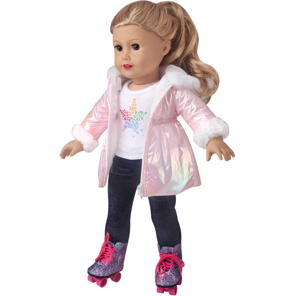 Roupas de boneca de 43 cm, jaquetas, casaco quente para boneca americana, acessórios da moda, novo bebê nascido, jaqueta, terno de boneca de 18 polegadas