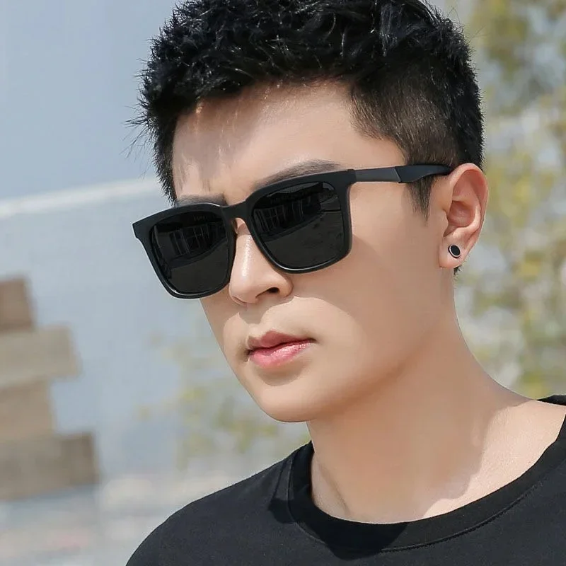 Gafas de sol de estilo coreano para hombres y mujeres, gafas de sol cuadradas para exteriores, gafas de conducción con protección solar de mercurio, lentes UV400