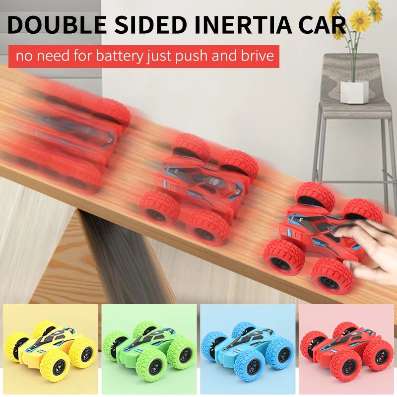 Brinquedos infantis modelo à prova de quebra, carro divertido, veículo lateral duplo, segurança por inércia e resistência a quedas, brinquedos para crianças, meninos