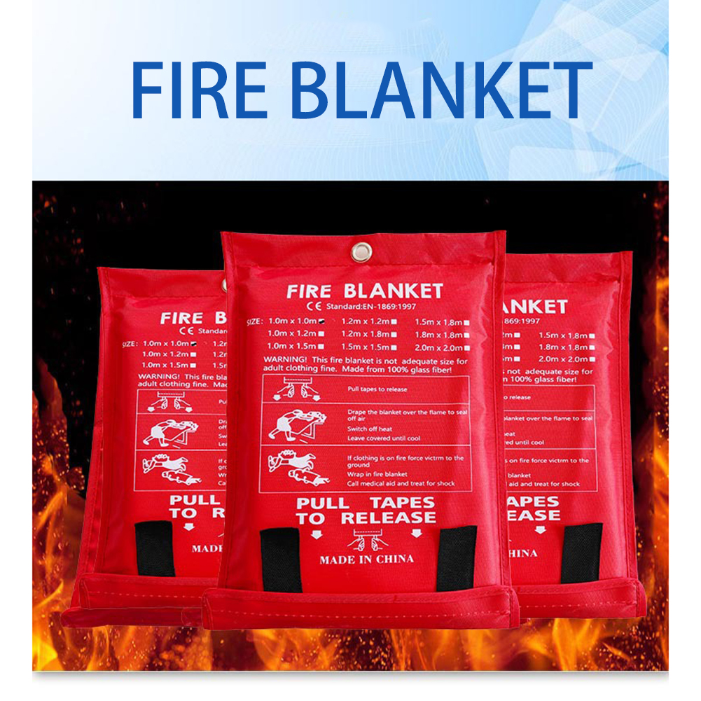 Fire Blanket Emergency Blanket Fiberglass Fire Suppression Blanket Flame Retardant Blanket Emergency Survival Safety Cover