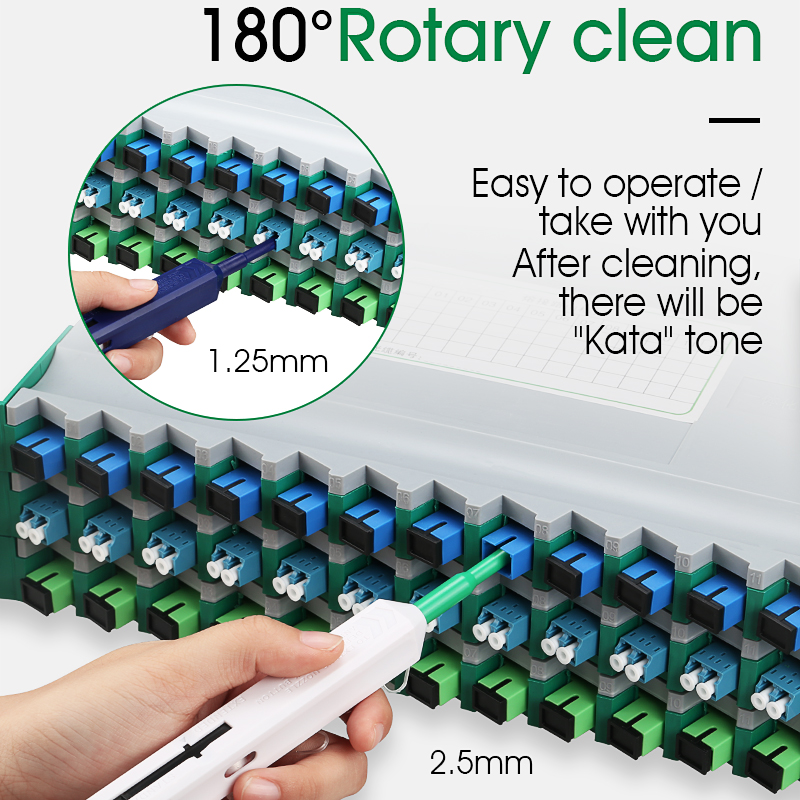 Stylo de nettoyage de fibres optiques SC/FC/ST 2.5mm LC/MU 1.25mm, outils de nettoyage de fibres en un clic, nettoyeur de connecteurs de fibres optiques