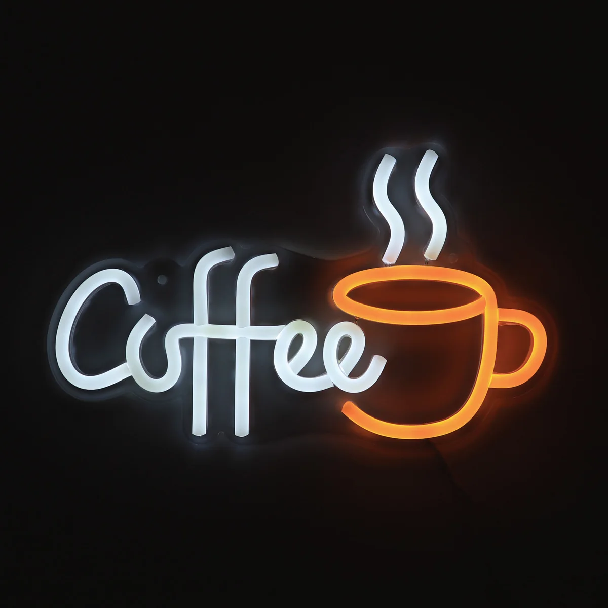 1pc criativo café com copo led sinal de néon luz para sala festa pub clube leite chá café decoração da parede 11.1 ''* 6.73''