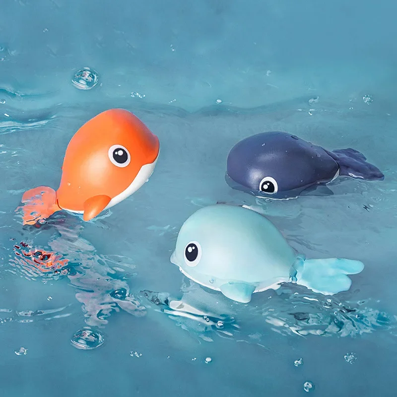 Brinquedos de banho para bebês, golfinho tartaruga de desenho animado clássico para água, acessórios de natação para piscina