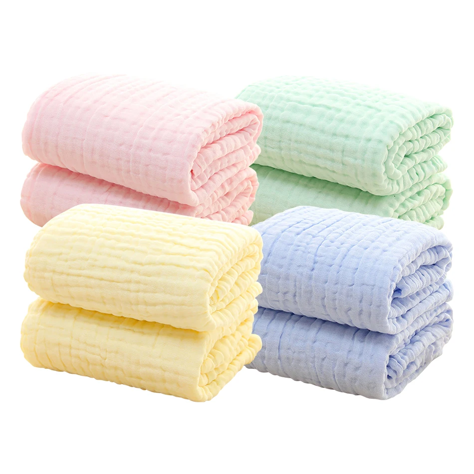 Cotton Muslin 6 Layer Baby Blankets Soft Thickened Warmth and Breathable Cozy Ideal for Swaddling and Air Conditioning Rooms Use