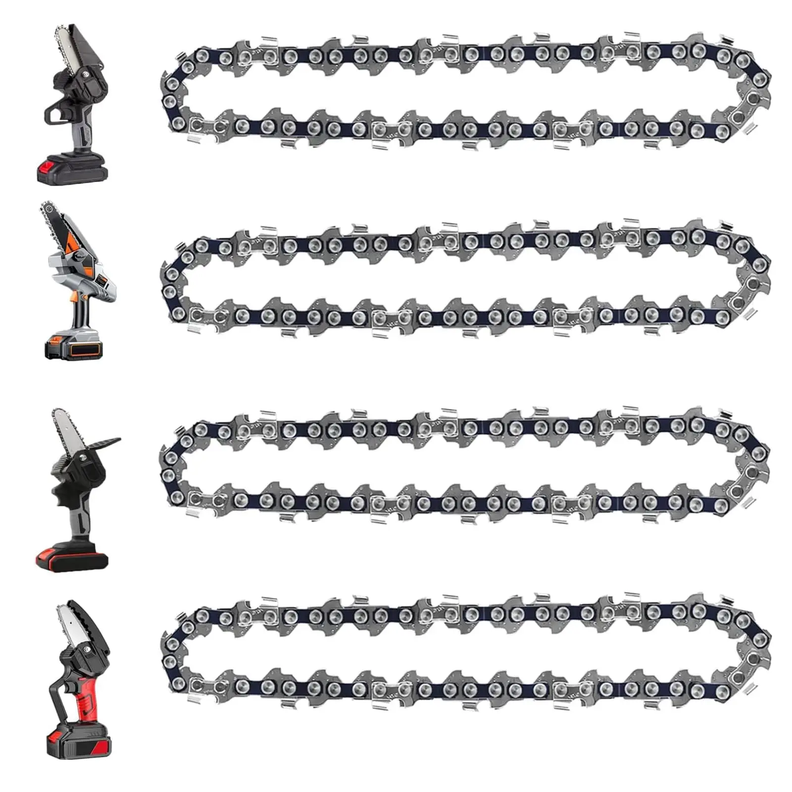 6 inch chainsaw chain 6inch Mini Steel Chainsaw Chains Electric Chainsaws Accessory Chains Replacement Mini Electric Chainsaw